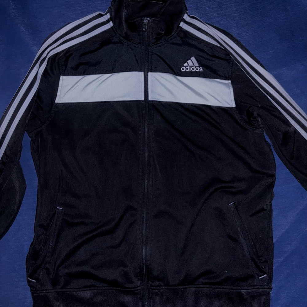 Adidas Black and White Lightweight Jacket